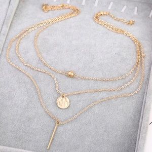 Gold Ball Bar Textured Necklace 😊💕Price Drop💕